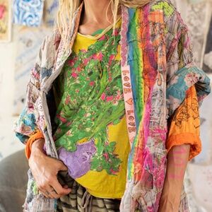 🌈NWT MAGNOLIA PEARL YD PATCHWORK ROAMERS KIMONO🌈